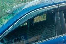 Nissan X-trail T32/Rogue 2014–2021 Logu vēja deflektori ar hromētu līsti (4 gab., HIC) foto 2
