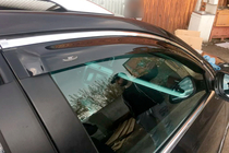 Volkswagen Passat B7 2012–2015 Logu vēja deflektori ar hromētu līsti SW (4 gab., EU, HIC) foto 1