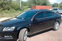 Volkswagen Passat B7 2012–2015 Logu vēja deflektori ar hromētu līsti SW (4 gab., EU, HIC) foto 3