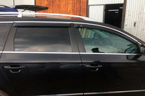 Volkswagen Passat B7 2012–2015 Logu vēja deflektori ar hromētu līsti SW (4 gab., EU, HIC) foto 7