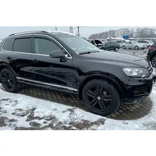 Logu vēja deflektori ar hromētu līsti (4 gab., HIC) Volkswagen Touareg 2010–2018 foto 3
