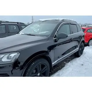 Logu vēja deflektori ar hromētu līsti (4 gab., HIC) Volkswagen Touareg 2010–2018 foto 1
