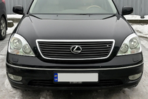 Lexus LS 2001–2006 Hromētas priekšējo lukturu uzlikas (2 gab., plastmasa) foto 1