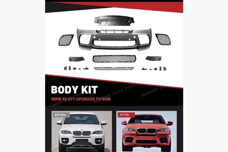 BMW X6 E71 2008–2014 Virsbūves bodykit komplekts (M pakete) Image