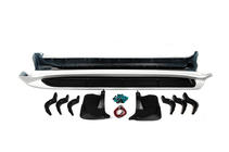 Toyota Land Cruiser 200 2007–2021 Sānu pakāpieni ar LED (dizains 2015-2020) Balta krāsa foto 9