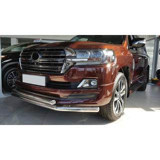Priekšējais aizsargstienis ST014 (2015+, nerūsējošais tērauds) Toyota Land Cruiser 200 2007–2021 foto 2