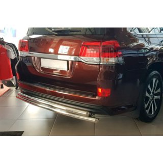 Aizmugures aizsargloks AK002-double (2 gab., nerūsējošais tērauds) Toyota Land Cruiser 200 2007–2021 foto 3