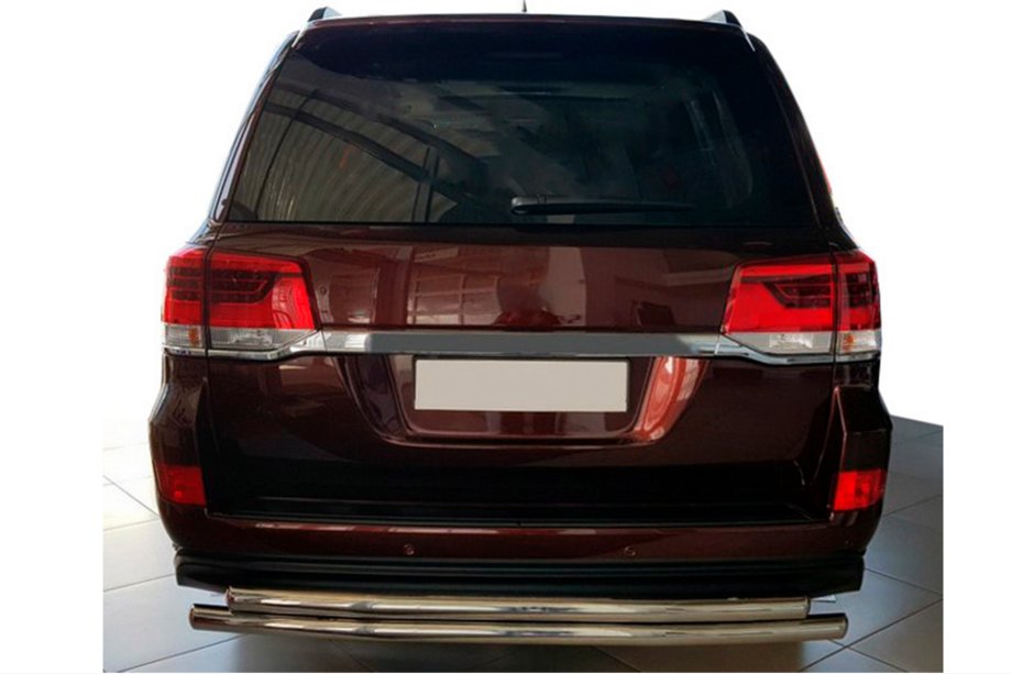 Toyota Land Cruiser 200 2007–2021 Aizmugures aizsargloks AK002-double (2 gab., nerūsējošais tērauds) Image