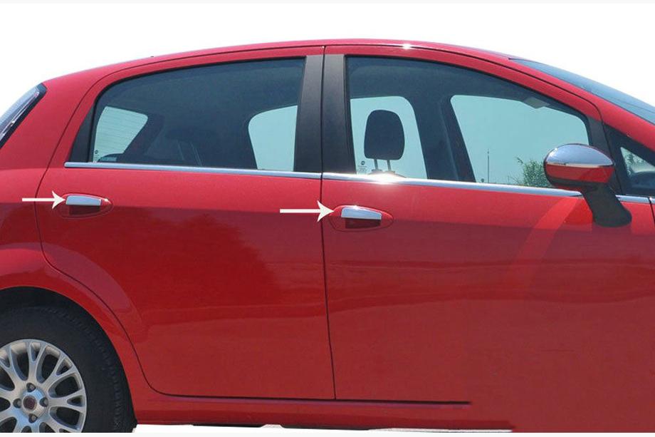 Fiat Punto Grande/EVO 2006–2018 Durvju rokturu uzlikas (4 durvīm, nerūsējošais tērauds) Carmos - turku teras Image