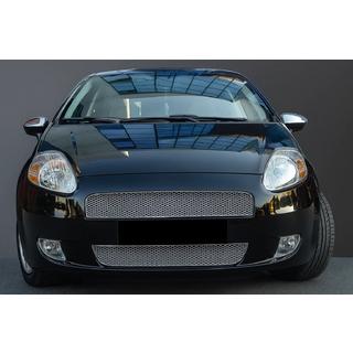 Radiatora režģa uzlikas (2 daļas, nerūsējošais tērauds) Fiat Punto Grande/EVO 2006–2018 foto 1