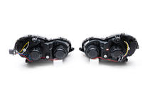 Mercedes C-class W203 2000–2007 Priekšējie lukturi ar LED gabarītlukturiem (2 gab.) Tumši foto 6