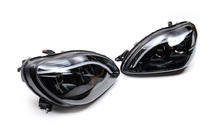 Mercedes S-class W220 1998–2005 Priekšējie lukturi ar LED gabarītgaismām (2 gab.) foto 3