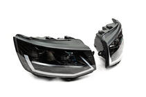 Volkswagen T6 2015–2024 Priekšējie lukturi ar LED dienas gaismām Black (2015-2019, 2 gab.) foto 5