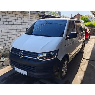 Priekšējie lukturi ar LED dienas gaismām Black (2015-2019, 2 gab.) Volkswagen T6 2015–2024 foto 1