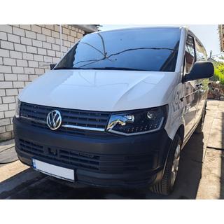 Priekšējie lukturi ar LED dienas gaismām Black (2015-2019, 2 gab.) Volkswagen T6 2015–2024 foto 2