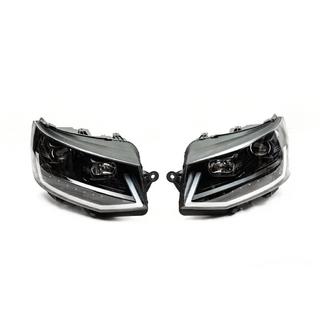 Priekšējie lukturi ar LED dienas gaismām Black (2015-2019, 2 gab.) Volkswagen T6 2015–2024 foto 3