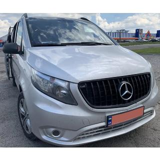 Priekšējais radiatora režģis GT Panamericana Black (2014-2023 Vito W447) Mercedes Vito/V klase W447 2014– foto 1