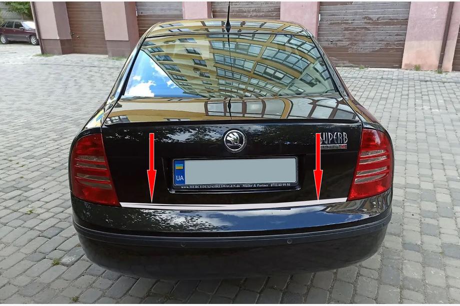 Skoda Superb 2001–2009 Bagāžnieka malas uzlika (nerūsējošā tērauda) Image