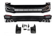 Toyota Land Cruiser Prado 150 2009–2023 Priekšējā un aizmugurējā bufera uzlikas Modelista V3-LED (2017-) Balta krāsa foto 2