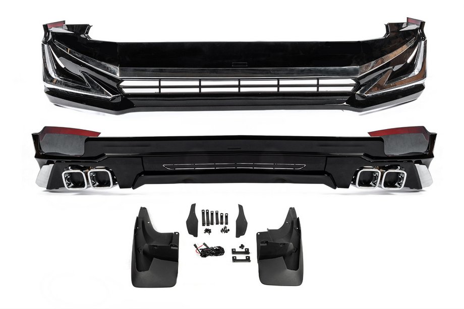 Toyota Land Cruiser Prado 150 2009–2023 Priekšējā un aizmugurējā bufera uzlikas Modelista V3-LED (2017-) Foto 2