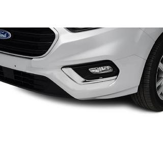 Hromēti miglas lukturu apdares uzlikas 2018+ (2 gab., nerūsējošais tērauds) Ford Custom 2013–2022 foto 1