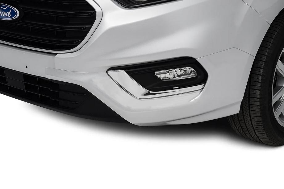 Ford Custom 2013–2022 Hromēti miglas lukturu apdares uzlikas 2018+ (2 gab., nerūsējošais tērauds) OmsaLine – itāļu nerūsējošais tērauds Image