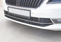 Skoda Superb 2015–2024 Priekšējā bufera aizsarguzlikas OmsaLine (3 gab., nerūsējošais tērauds) foto 1