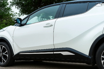 Toyota C-HR 2016–2023 OmsaLine durvju moldingi (4 gab., nerūsējošais tērauds) foto 1