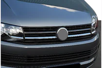 Volkswagen T6 2015–2024 Augšējā radiatora režģa uzlikas 2015-2019 (2 gab., karbons) foto 1