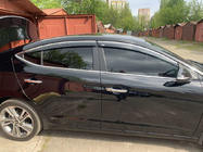 Hyundai Elantra (AD) 2015–2020 Logu vēja deflektori ar hromētu līsti (4 gab., Niken) foto 1