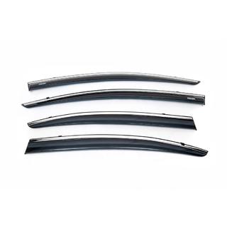 Logu vēja deflektori ar hromētu līsti (4 gab., Niken) Honda Civic Sedan IX 2011–2016 foto 2