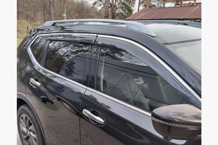 Nissan X-trail T32/Rogue 2014–2021 Logu vēja deflektori ar hromētu līsti (4 gab., Niken) Foto 3
