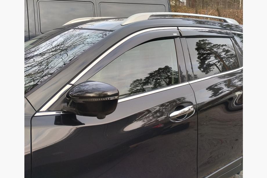 Nissan X-trail T32/Rogue 2014–2021 Logu vēja deflektori ar hromētu līsti (4 gab., Niken) Foto 2