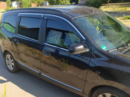 Dacia Lodgy 2012–2022 Logu vēja deflektori ar hromētu līsti (4 gab., Niken) foto 1