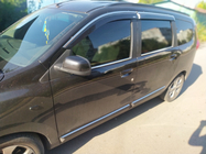 Dacia Lodgy 2012–2022 Logu vēja deflektori ar hromētu līsti (4 gab., Niken) foto 3