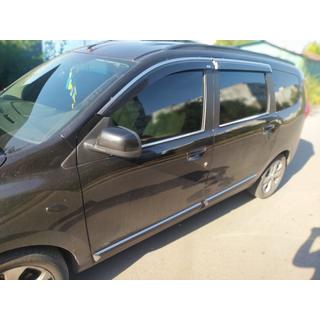 Logu vēja deflektori ar hromētu līsti (4 gab., Niken) Dacia Lodgy 2012–2022 foto 3
