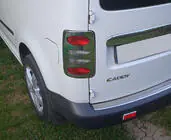 Volkswagen Caddy 2004–2010 Aizmugurējo lukturu uzlikas V2 (2 gab., nerūsējošais tērauds) foto 1