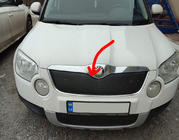 Skoda Yeti 2009–2017 Ziemas radiatora restes pārsegs (augšējais, 2009-2013) Matēta foto 1