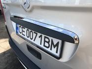 Mercedes Citan 2013–2021 Hroma līste virs numura zīmes (nerūsējošais tērauds) foto 4