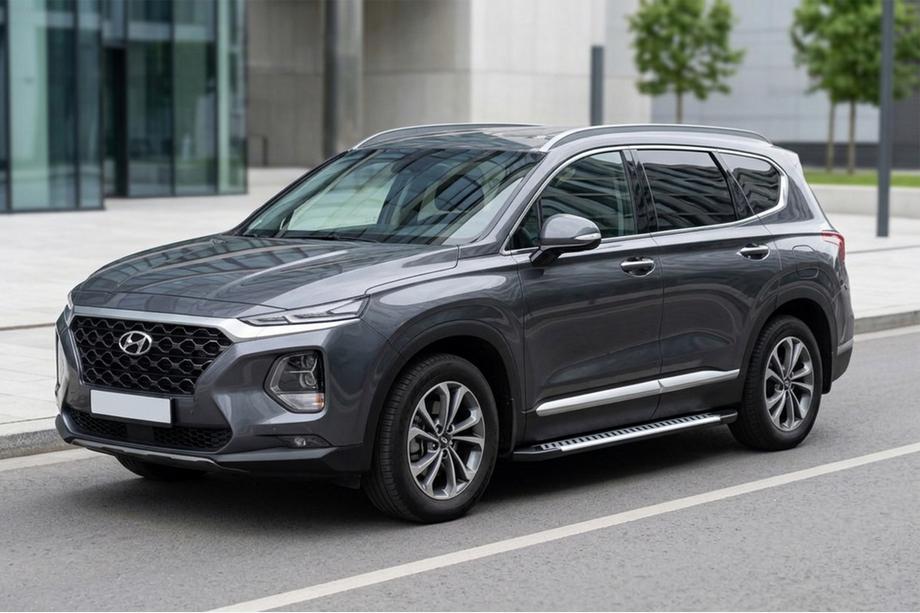 Hyundai Santa Fe 4 2018–2023 Sānu sliekšņi Line (2 gab., alumīnijs) Image