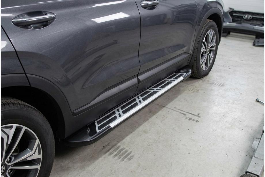 Hyundai Santa Fe 4 2018–2023 Sānu sliekšņi Sunrise (2 gab., alumīnijs) Image