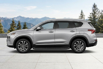 Hyundai Santa Fe 4 2018–2023 Sānu sliekšņi Tayga Black (2 gab., alumīnijs) foto 1