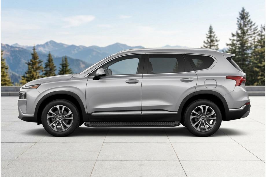 Hyundai Santa Fe 4 2018–2023 Sānu sliekšņi Tayga Black (2 gab., alumīnijs) Image