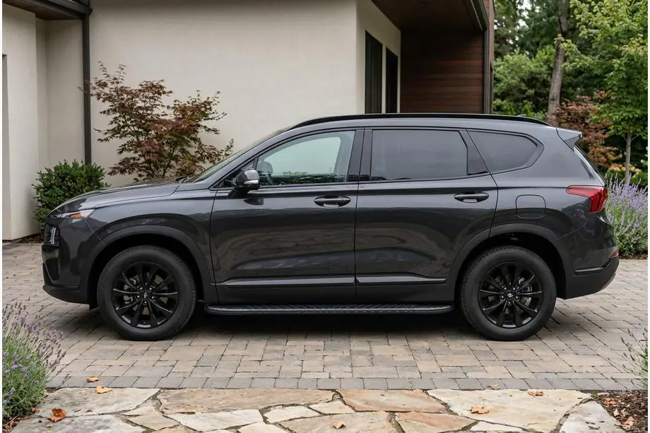 Hyundai Santa Fe 4 2018–2023 Sānu pakāpieni Bosphore Black (2 gab., alumīnijs) Image
