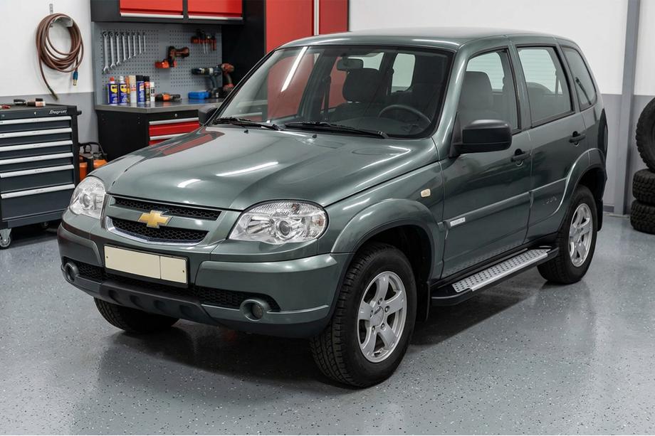 Chevrolet Niva 1998–2020 Sānu pakāpieni Allmond Grey (2 gab., alumīnijs) Image