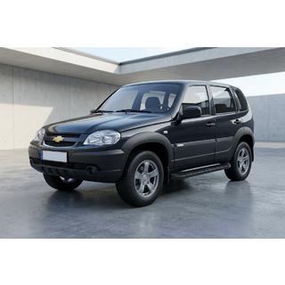 Sānu sliekšņi Tayga Black (2 gab., alumīnijs) foto 1