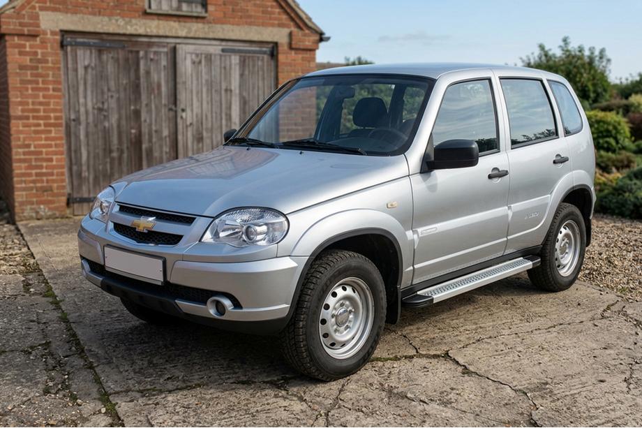 Chevrolet Niva 1998–2020 Sānu sliekšņi Maya V2 (2 gab., alumīnijs) Image