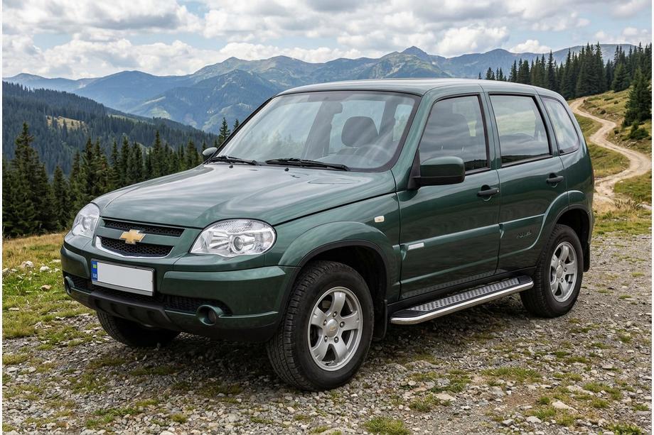 Chevrolet Niva 1998–2020 Sānu pakāpieni Maydos V2 (2 gab., alumīnijs/nerūsējošais tērauds) Image