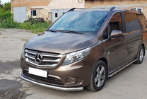 Mercedes Vito/V klase W447 2014– Priekšējais aizsargstienis ST008 (nerūsējošais tērauds) foto 2