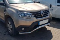 Dacia Duster 2018–2024 Priekšējais aizsargstienis WT008 (nerūsējošais tērauds) foto 2